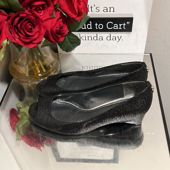 Stuart Weitzman Black Wedges - Picture 4 of 8